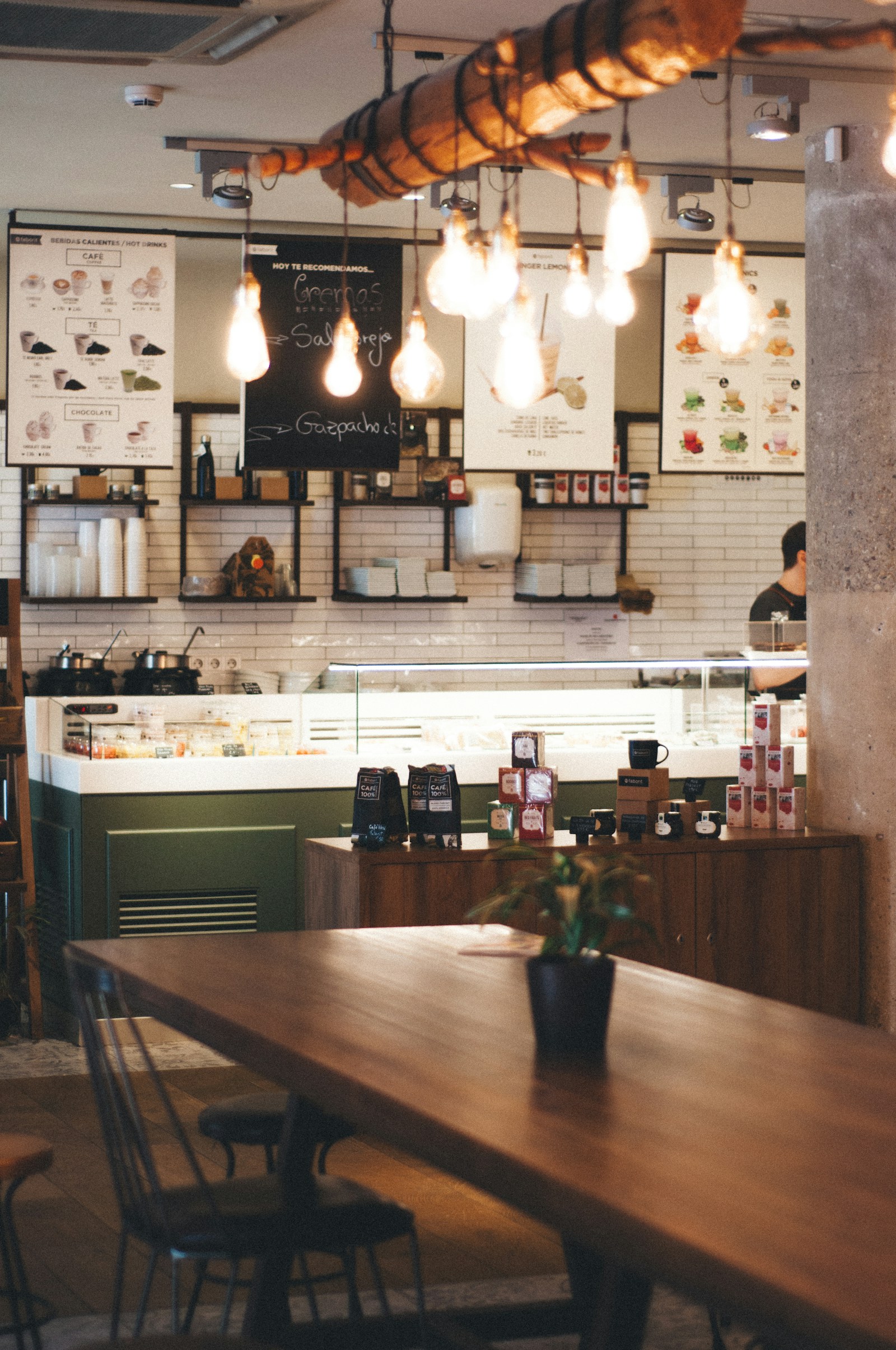 Neighbourhood café demo — representative stock photograph