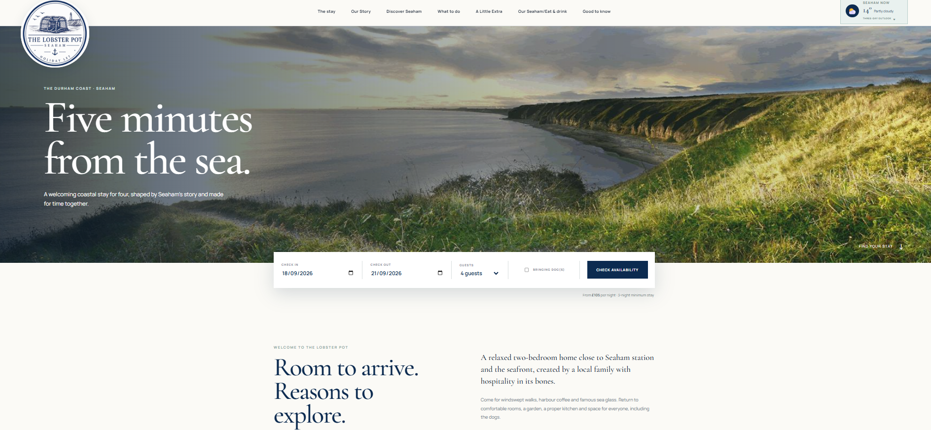 The Lobster Pot website